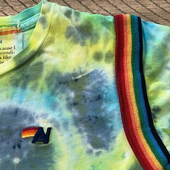 Aviator 🧑‍✈️ Nation Made in USA 🇺🇸 Kids Rainbow 🌈 Ringet Tie-Dye T-Shirt Unique! - Picture 4 of 17